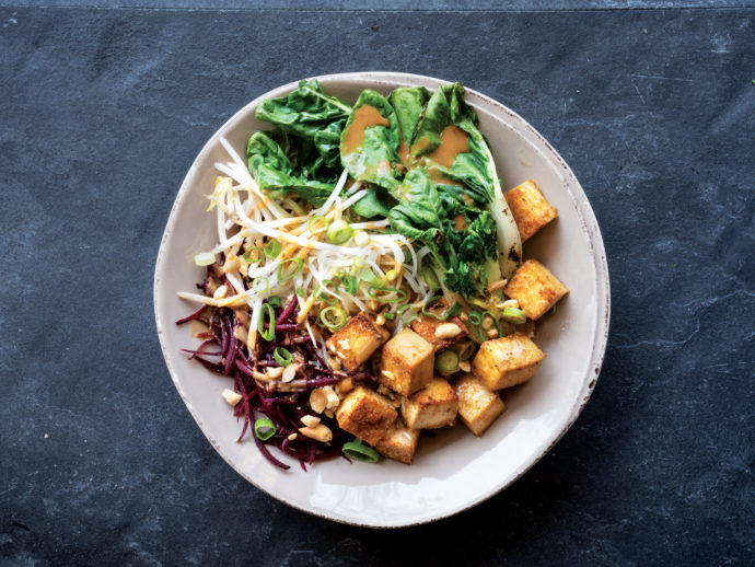 Crispy Peanut Tofu Bowl